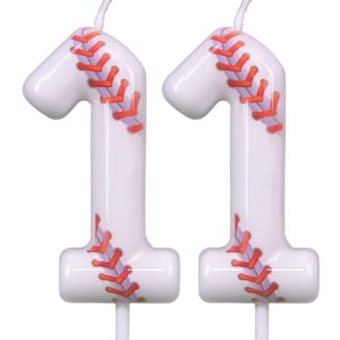 Imagem de Velas de aniversário (beisebol, número 11)