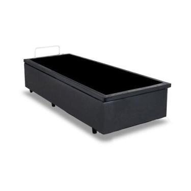 Imagem de Cama Box Baú Solteiro Loja Xerife Sintético Cinza 41x88x188 - KSM Colc