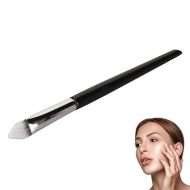 Imagem de Escova de Corretivo de Cabeça Triangular Profissional Portátil Escova de Maquiagem de Cabelo Macio para Mulheres, Aplicar Corretivo, Uso Múltiplo, Design de Cabeça Triangular,