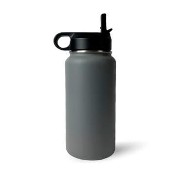 Imagem de Garrafa Térmica Com Canudo P-1599 1000ML - Bruthal Sports (CINZA)