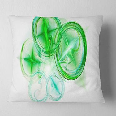 Imagem de Design verde fractal desktop' abstrata sala de estar, sofá, almofada de alta qualidade + capa de almofada impressa em ambos os lados 66 cm x 66 cm