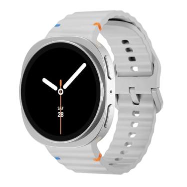 Imagem de Pulseiras de silicone esportivas compatíveis com Samsung Galaxy Watch 8 de 40 mm e 44 mm/8 Classic de 46 mm e mulheres, macia à prova d'água sem lacunas para Samsung Galaxy Watch 8 Classic de 46 mm/8