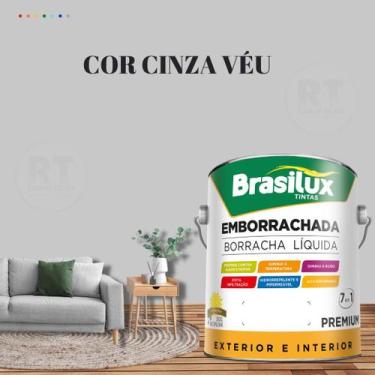 Imagem de Tinta Borracha Líquida Cinza 3.2l Premium Brasilux, CINZA VEU