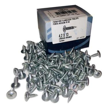 Imagem de Parafuso Flangeado 4,2 X 13mm Forro De Pvc, Drywal 200 Un - Milponto