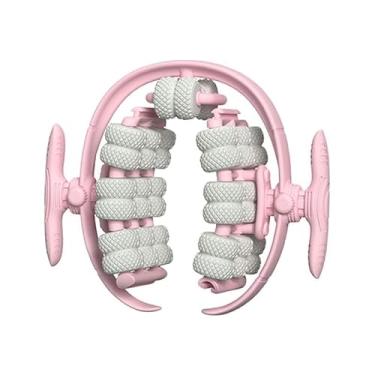 Imagem de KiBcsLic Rolo de massagem com 40 rodas, ferramenta de massagem fáscia, rolo de perna removível para exercícios de braço, academia, casa, treino, Rosa