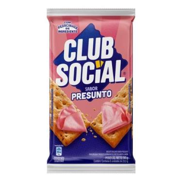 Imagem de Kit c/ 4 Club Social biscoito salgado presunto 141g