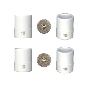 Imagem de Vaphy Copo de solda TIG branco #10 Ceramic (pacote com 4)