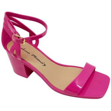 Imagem de Sandalia Feminina Casual Social Salto Bloco Quadrado Festa - Janahina 