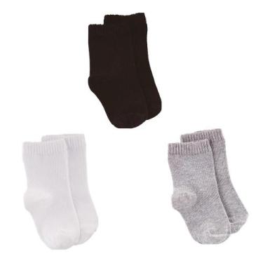 Imagem de Kit 3 Pares de Meias Algodão Lupo Baby 02000-989, Sortido, 16/19