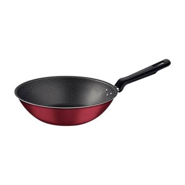 Imagem de Wok Tramontina Loreto Vermelha 24cm 2,2l Em Alumínio Com Antiaderente Starflon Max Tram...