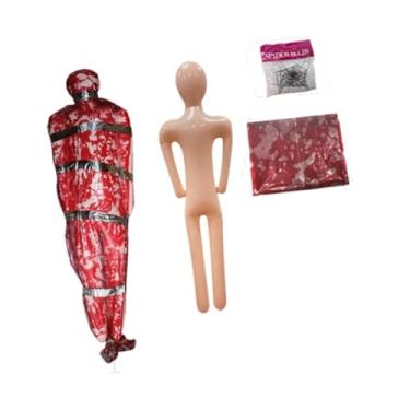 Imagem de Esquirla Manequim inflável de Halloween, corpo morto, cosplay, adereço assustador, horror, corpo falso, boneco para decoração de quintal, Style E