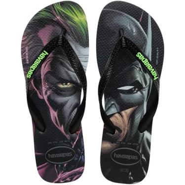Imagem de Chinelo Havaianas Masculino Batman Top Heróis DC (Preto, BR, Adulto, Faixa Numérico, M, 39, 40)