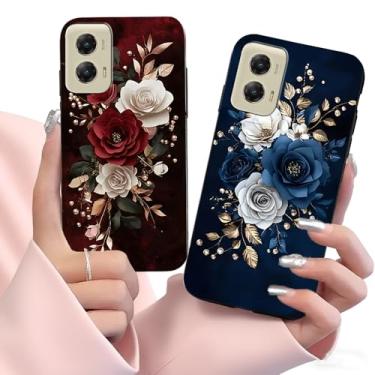 Imagem de B-wishy Pacote com 2 capas para Motorola Moto G Power 5G 2024 [à prova de choque] | Design fino | Antiderrapante | Capa para celular para Galaxy Moto G Power 5G 2024 (vermelha)