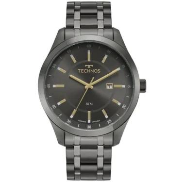 Imagem de Relógio Technos Masculino Grafite 2115TVY/1F - Aço - 5atm