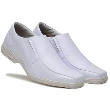 Imagem de Sapato Social Bico Quadrado Masculino Ref 80.002 - Bertelli, Branco, 4