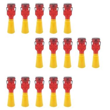 Imagem de Sinalizador Solar Viario Cone Kit 15 Uni Obra Estrada Rodovia Rua Cons