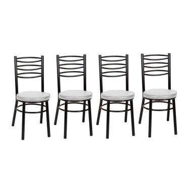 Imagem de Kit 4 Cadeiras CP34 Pintadas Pretas Debrum Treparoni