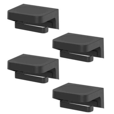 Imagem de 4x Porta Rolo Papel Higiênico Colante de Parede OU Preto