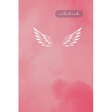 Imagem de Pink Notebook With Angel Wings