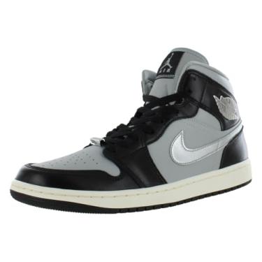 Imagem de Nike Tênis feminino Air Jordan 1 Mid SE, Preto claro fumê cinza vela prata metálico, 34