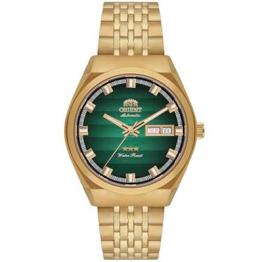 Imagem de Relógio Masculino Orient Yn6gg014 Aço Dourado Vidro Safira Verde