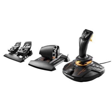 Imagem de T.16000M FCS FLIGHT Joystick, manete de potência e pedais de leme de direção para PC, THRUSTMASTER 2960782, Preto