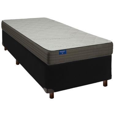 Imagem de Cama Box Preto Solteiro + Colchão D33 Orthotech Inducol