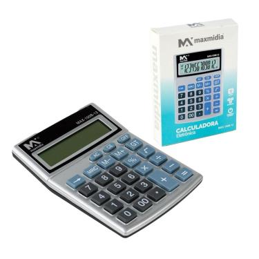 Imagem de Calculadora de Mesa 12 Dígitos Cinza - Tudo em Caixa
