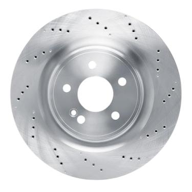 Imagem de Dynamic Friction Company Freios e rotores| Rotor de freio perfurado traseiro| Para Mercedes-Benz A35 2020-2022, Mercedes-Benz A45 2023, Mercedes-Benz CLA35 AMG 2020-2024, Mercedes-Benz CLA45 AMG 2020