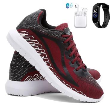 Imagem de Kit Tênis de Academia e Corrida Masculino Esporte Super Leve com Relógio e Fone-Masculino
