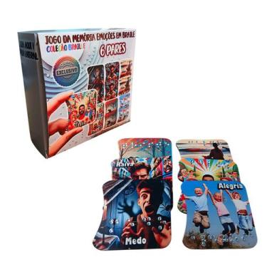 Imagem de Jogo Da Memória Sensorial Minhas Emoções Em Braille 6 Pares - Coleção 