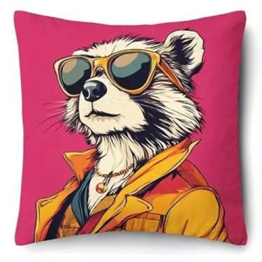 Imagem de Capas de almofada, capa de almofada moderna moderna de animais, fronhas de decoração de casa adequadas para sofás, camas, pátios, sofás e cadeiras, 45,72 cm x 45,72 cm