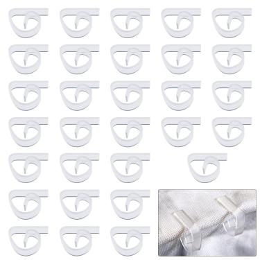 Imagem de 30 peças de clipes de toalha de mesa de plástico transparente, clipes de toalha de mesa transparentes para fixação de toalha de mesa, grampos de toalha de mesa de piquenique para ambientes internos e