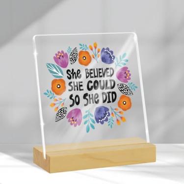 Imagem de Presentes motivacionais presentes de saúde mental, afirmações positivas, placa acrílica, prendas de autocuidado, decoração de mesa de saúde mental, presentes de animação para mulheres, homens