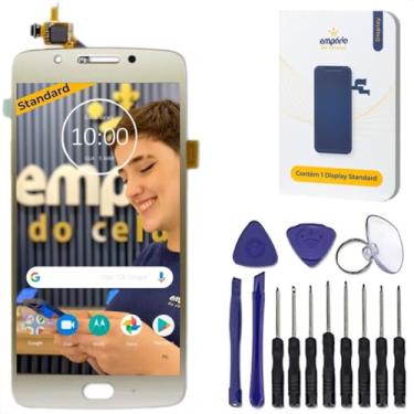 Imagem de Tela Frontal Display Touch Lcd Compatível Moto G5s Empório Standard Dourado
