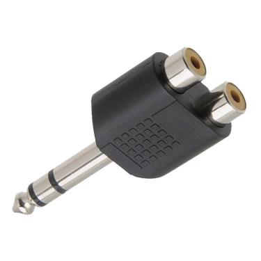 Imagem de Adaptador Femea Rca Dupla Para Plug P10 Stereo