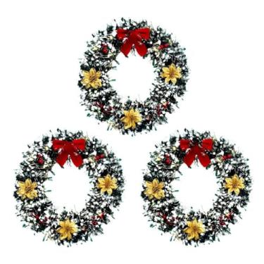 Imagem de Guirlanda Natalina com Pisca-Pisca Feliz Natal 34X34 cm para Portas e Janelas Decoração de Natal(3)