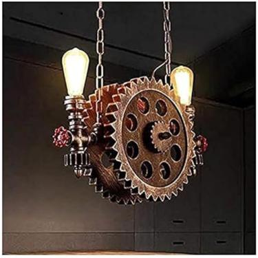 Imagem de Lustres, Tipo Industrial Retro Lustre Grande Da Roda Dentada Para O Restaurante, Barra, Café, Escadaria, Luz Do Pendente Do Corredor