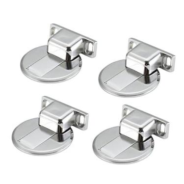 Imagem de Prendedores MagnéTicos Para Porta, Sistema Silencioso E Multiuso Para Portas, ArmáRios E Geladeira(KIT 4 Prata)