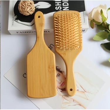 Imagem de Escova de massagem de couro cabeludo com almofada de ar – pente de cabelo ventilado 2 em 1 com pontas de borracha macia, desembaraçamento suave e indolor para mulheres e homens