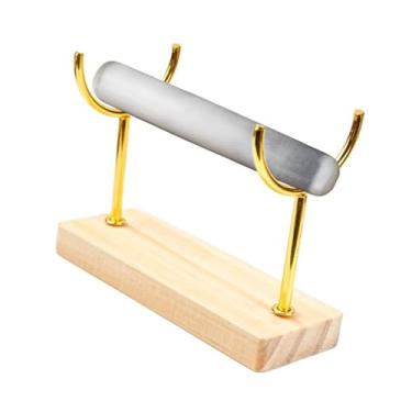 Imagem de Dynwave Organizador de suporte para pulseiras de selenita, tornozeleiras multiuso, antiderrapantes, expositor de joias para galerias e negócios, Altura Dourada 10cm