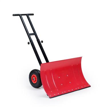 Imagem de ONECHOI Pá de neve com rodas, lâmina de aço angular de 74 x 16 cm, empurrador de pá de neve resistente e arado com alça ajustável de altura para entrada de garagem e remoção de neve eficiente (73 cm x