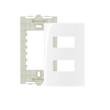 Imagem de Espelho Placa 4x2 2 Postos Separados Com Suporte Sleek MarGirius