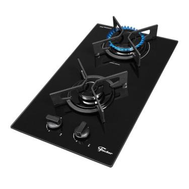 Imagem de Cooktop A Gás Fischer 2 Bocas Fit Line Trempe Iron Bivolt