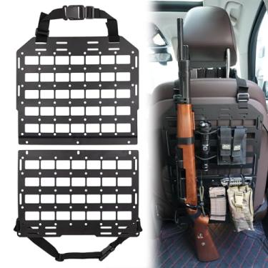 Imagem de Pridefend Suporte de arma tático rígido resistente com suporte de arma de veículo em painel Molle, organizador tático de aço para rifles de caça/espingardas