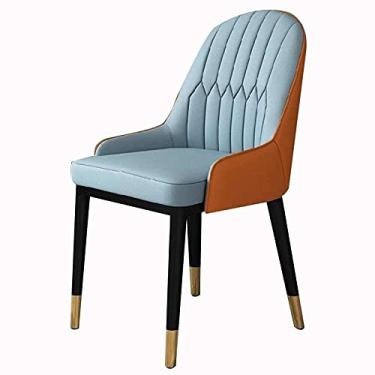 Imagem de Cadeira de jantar, cozinha, sala de jantar, móveis, cadeiras de couro sintético, cadeiras de jantar modernas de couro PU com encosto alto, assento macio, cadeiras de sala de estar, balcão de cozinha