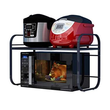 Imagem de Prateleira de micro-ondas, suporte de prateleira de cozinha de aço inoxidável, suporte de micro-ondas, suporte de forno, comprimento ajustável, prateleiras organizadoras de armazenamento (camada única