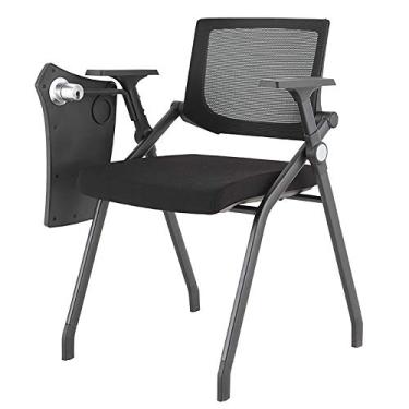 Imagem de Cadeira de escritório para jogos, cadeira de computador, cadeira rolante para computador com quadro de escrita e apoio de braço, cadeira de conferência no meio do encosto, cadeira executiva para