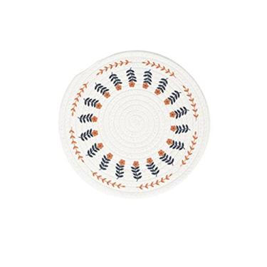 Imagem de UYKUM Jogo americano com isolamento redondo, canecas de vidro, porta-copos espessas, tigelas, tapete de panela, suporte de panela, utensílios de mesa, decoração de mesa