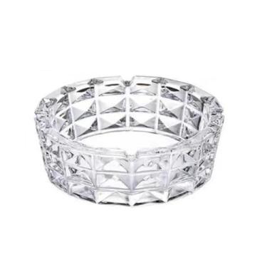 Imagem de ZABEES Bandeja de cinzeiro para fumar criativo cristal transparente redondo cinzeiro cor sólida para escritório Ktv bar decoração de casa